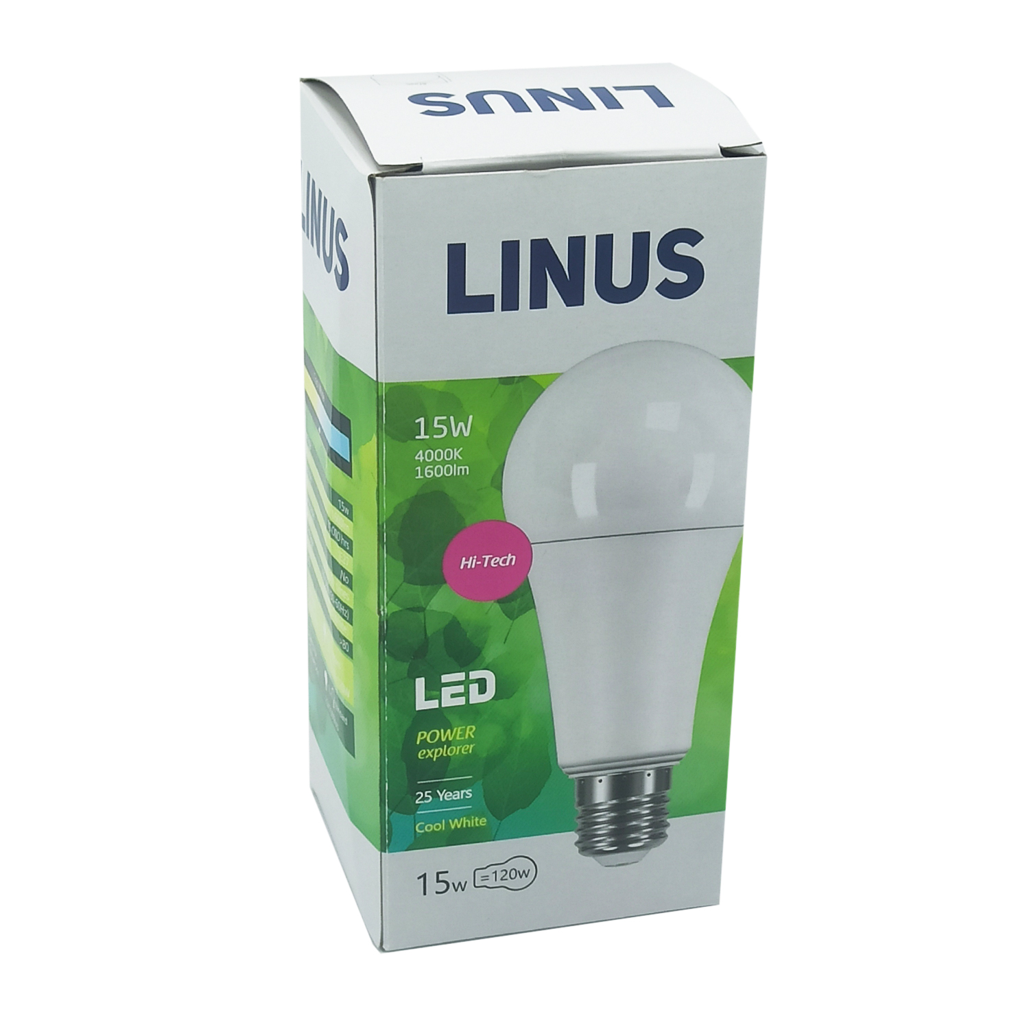 ნათურა სტანდარტული LINUS Lin79-2940 LED 15W E27 4000K — ნათურა და ვაზნა